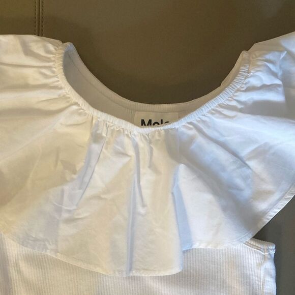 NWOT Molo Girls’ Reca Ruffle tank Top in White. Size 12. - Picture 3 of 8